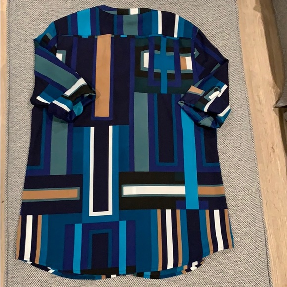 NWT Calvin Klein multicolor blouse - Picture 4 of 4